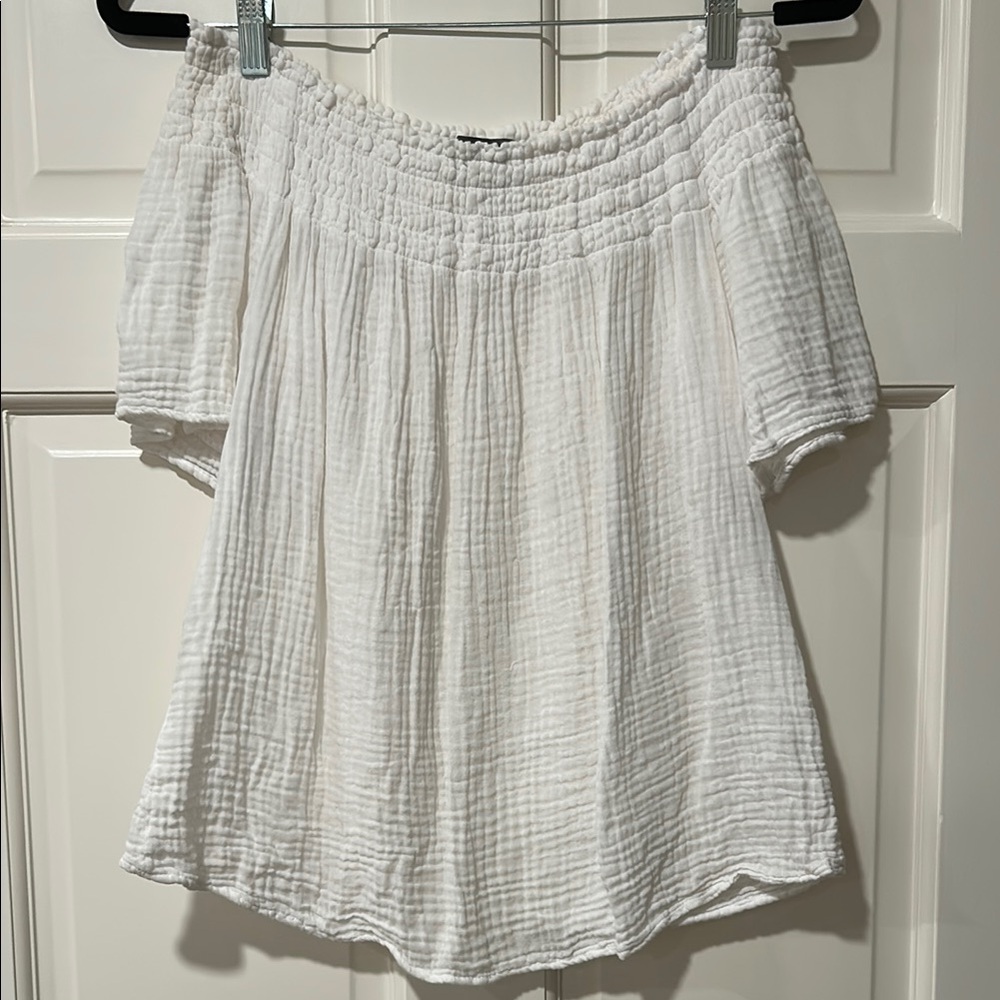 Michael Stars White Off-Shoulder Top